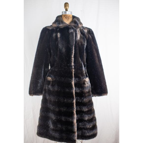 Vintage 1960s Tissavel France Faux Mink Vegan Fur Luxury Mob Wife Old Money, SM - Picture 2 of 9